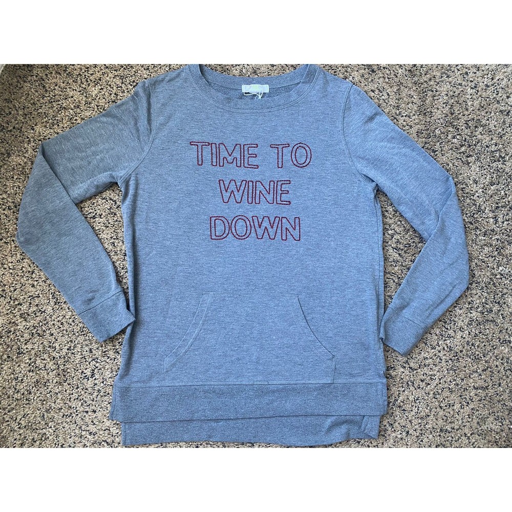 C Wonder “Time to Wine Down” French Terry Tunic Size Small